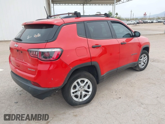 2017 Jeep Compass Sport with VIN 3C4NJDABXHT642198, listed as a IAAI auction lot 42385002 with 82,626 mi miles and . Bid and sale history available at DreamBid. Image 4.
