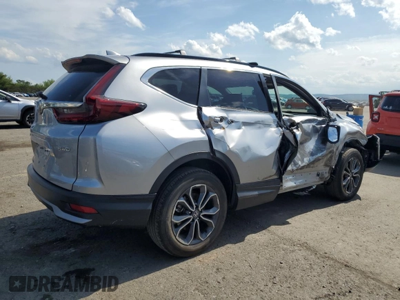 2020 Honda CR-V EX-L with VIN 5J6RW2H80LL047425, listed as a Copart auction lot 61838695 with 20,869 mi miles and Salvage title. Bid and sale history available at DreamBid. Image 3.