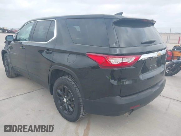 2019 Chevrolet Traverse LS z VIN 1GNERFKW7KJ196992, wystawiony jako IAAI lot #41947512 z przebiegiem 118 863 mil mil oraz . Historia ofert i sprzedaży dostępna na DreamBid. Obrazek 3.
