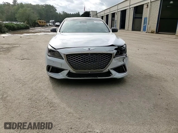 2018 Genesis G80 3.3T Sport with VIN KMHGN4JB1JU260498, listed as a Copart auction lot 73844514 with 103,872 mi miles and Salvage Title. Bid and sale history available at carsss.com. Image 10.