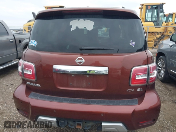 2018 Nissan Armada SL with VIN JN8AY2ND7J9050528, listed as a IAAI auction lot 41525232 with 106,179 mi miles and . Bid and sale history available at DreamBid. Image 16.