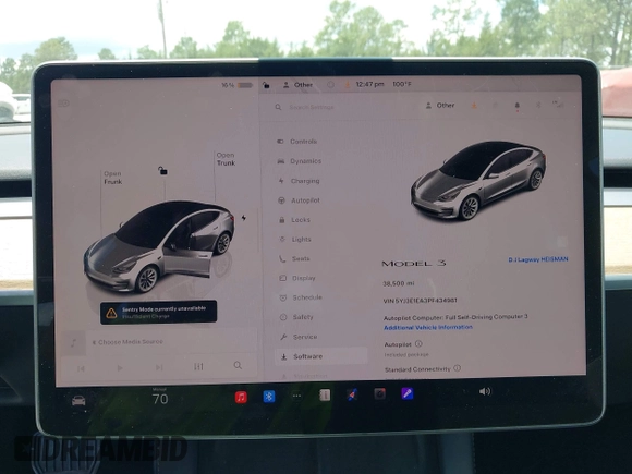2023 Tesla Model 3 с VIN 5YJ3E1EA3PF434981, выставлен на аукционе IAAI как лот 42577864 с пробегом 38 500 миль миль и . История ставок и продаж доступна на DreamBid. Изображение 18.