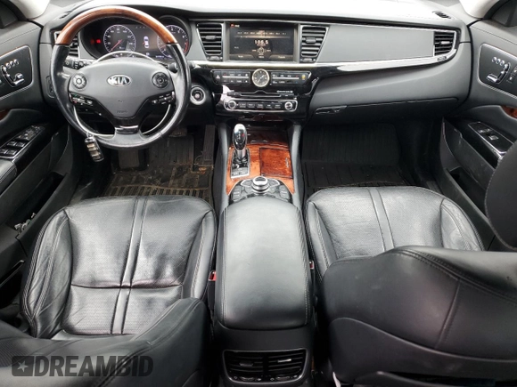 2015 Kia K900 Luxury with VIN KNALW4D49F6020752, listed as a Copart auction lot 87214904 with 94,793 mi miles and Salvage Title. Bid and sale history available at carsss.com. Image 8.