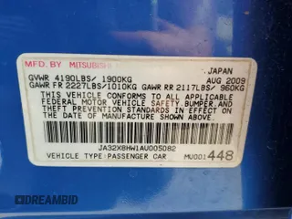 2010 Mitsubishi Lancer GTS z VIN JA32X8HW1AU005082, wystawiony jako Copart lot #57768645 z przebiegiem 113 745 mil mil oraz Szkoda całkowita • Salvage title. Historia ofert i sprzedaży dostępna na DreamBid. Obrazek 13.
