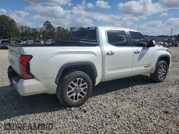 2024 Toyota Tundra 1794 Edition with VIN 5TFMA5DB2RX144001, listed as a Copart auction lot 77356464 with 30,577 mi miles and Salvage title. Bid and sale history available at DreamBid. Image 3.