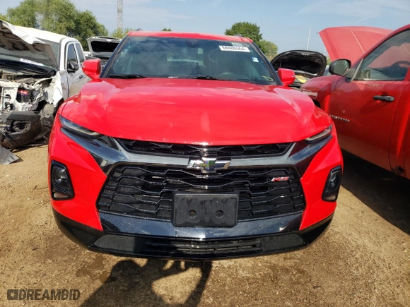 2022 Chevrolet Blazer RS with VIN 3GNKBKRS5NS217683, listed as a Copart auction lot 68886564 with 26,889 mi miles and Salvage Title. Bid and sale history available at carsss.com. Image 5.