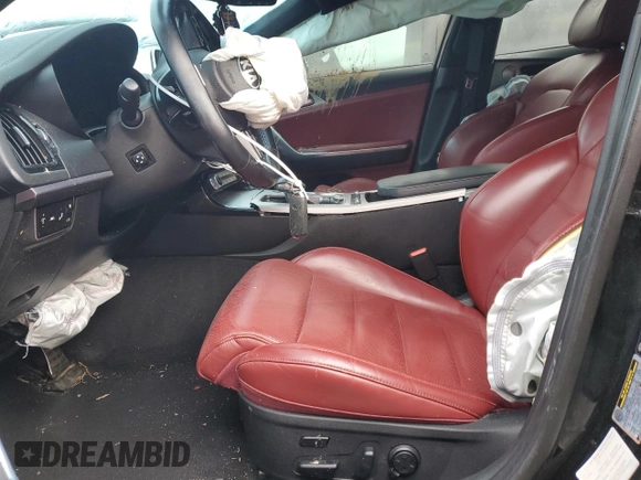2018 Kia Stinger GT2 with VIN KNAE55LC8J6016646, listed as a Copart auction lot 87354104 with 75,610 mi miles and Salvage Title. Bid and sale history available at DreamBid. Image 7.