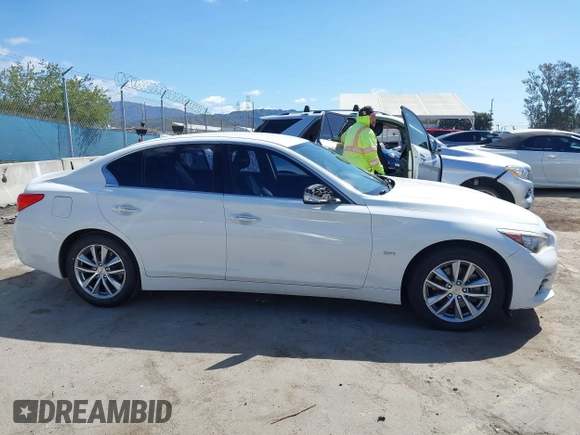 2017 Infiniti Q50 2.0t with VIN JN1CV7AP5HM641865, listed as a IAAI auction lot 41931936 with 109,046 mi miles. Bid and sale history available at carsss.com. Image 13.