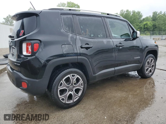 2017 Jeep Renegade Limited with VIN ZACCJBDB4HPG64017, listed as a Copart auction lot 57458665 with 47,298 mi miles and Salvage title. Bid and sale history available at DreamBid. Image 3.