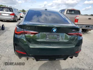 2024 BMW i4 M50 with VIN WBY33AW08RFS09819, listed as a Copart auction lot 47390474 with 593 mi miles and Salvage Title. Bid and sale history available at carsss.com. Image 6.
