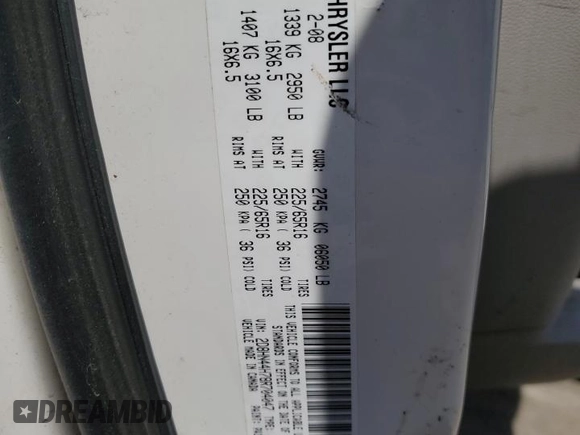 2008 Dodge Grand Caravan SE with VIN 2D8HN44H78R704047, listed as a Copart auction lot 47774145 with 219,316 mi miles and Salvage Title. Bid and sale history available at DreamBid. Image 13.