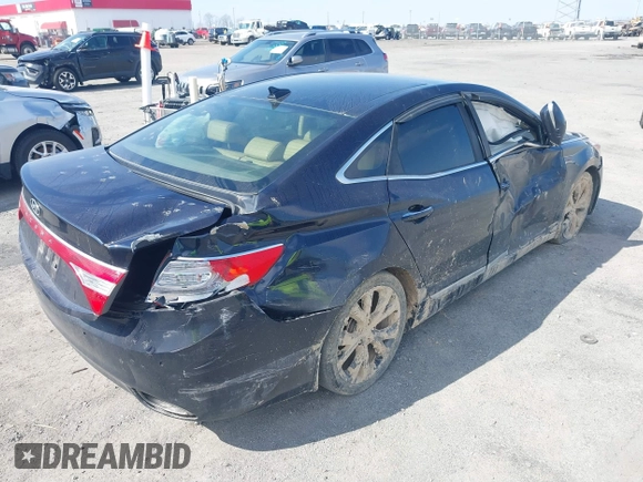2013 Hyundai Azera with VIN KMHFH4JG6DA233205, listed as a IAAI auction lot 41643389 with 200,842 mi miles and . Bid and sale history available at carsss.com. Image 6.