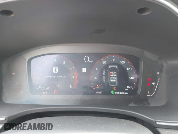 2024 Acura Integra w/A-Spec Package with VIN 19UDE4H33RA022981, listed as a IAAI auction lot 42344974 with 15,838 mi miles and . Bid and sale history available at DreamBid. Image 7.