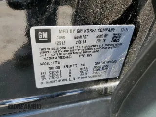 2021 Chevrolet TrailBlazer RS with VIN KL79MTSL3MB157663, listed as a Copart auction lot 55163974 with 24,296 mi miles and Salvage Title. Bid and sale history available at DreamBid. Image 12.