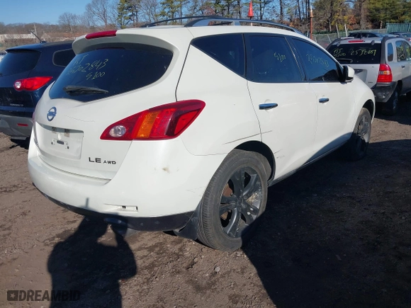 2009 Nissan Murano SL with VIN JN8AZ18W59W116009, listed as a IAAI auction lot 41831894 with 999,999 mi miles. Bid and sale history available at carsss.com. Image 4.