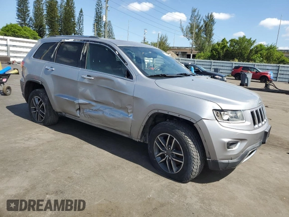2014 Jeep Grand Cherokee Limited z VIN 1C4RJFBG2EC565910, wystawiony jako Copart lot #57918225 z przebiegiem Nie podano mil oraz Czysty tytuł • Clean title. Historia ofert i sprzedaży dostępna na DreamBid. Obrazek 4.