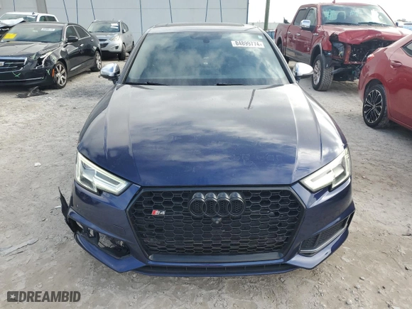 2018 Audi S4 Prestige with VIN WAUC4AF47JA050095, listed as a Copart auction lot 84899774 with 53,117 mi miles and Salvage Title. Bid and sale history available at carsss.com. Image 5.