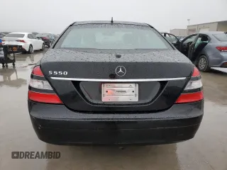 2007 Mercedes-Benz S 550 with VIN WDDNG71X37A082239, listed as a Copart auction lot 43157965 with 51,302 mi miles and Salvage Title. Bid and sale history available at DreamBid. Image 6.