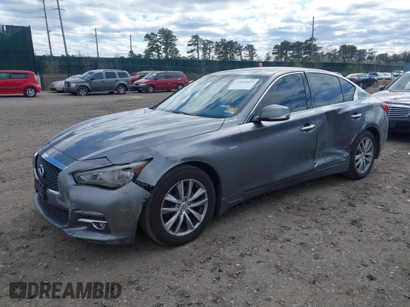 2017 Infiniti Q50 2.0t Premium with VIN JN1CV7AR9HM681464, listed as a IAAI auction lot 42055659 with 100,179 mi miles. Bid and sale history available at carsss.com. Image 18.
