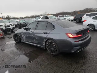 2021 BMW 3 Series M340i xDrive with VIN 3MW5U9J02M8B84525, listed as a Copart auction lot 81679494 with 34,447 mi miles and Salvage Title. Bid and sale history available at carsss.com. Image 2.