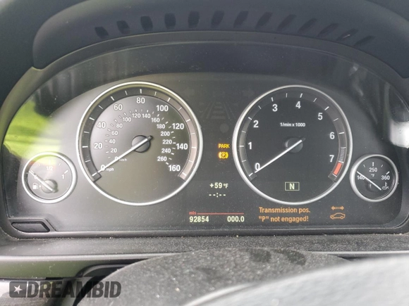 2013 BMW 5 Series 528i xDrive with VIN WBAXH5C54DD111187, listed as a Copart auction lot 55926705 with 92,854 mi miles and Clean Title. Bid and sale history available at carsss.com. Image 9.