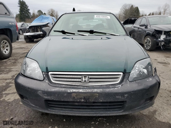 1999 Honda Civic VP with VIN 2HGEJ6612XH519340, listed as a Copart auction lot 45510895 with 192,955 mi miles and Salvage Title. Bid and sale history available at carsss.com. Image 5.