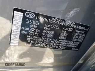 2023 Hyundai Santa Fe Calligraphy with VIN 5NMS5DAL3PH635069, listed as a Copart auction lot 87482124 with 26,871 mi miles and Non Repairable. Bid and sale history available at carsss.com. Image 13.