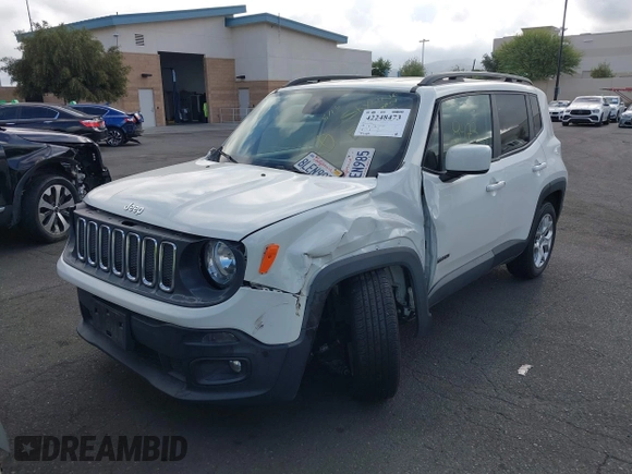 2018 Jeep Renegade Altitude with VIN ZACCJABB0JPJ58037, listed as a IAAI auction lot 42248473 with 99,462 mi miles and . Bid and sale history available at DreamBid. Image 6.