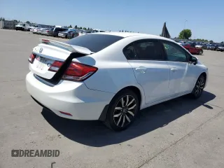 2015 Honda Civic EX-L with VIN 19XFB2F97FE258294, listed as a Copart auction lot 54789935 with 65,871 mi miles and Salvage Title. Bid and sale history available at carsss.com. Image 3.