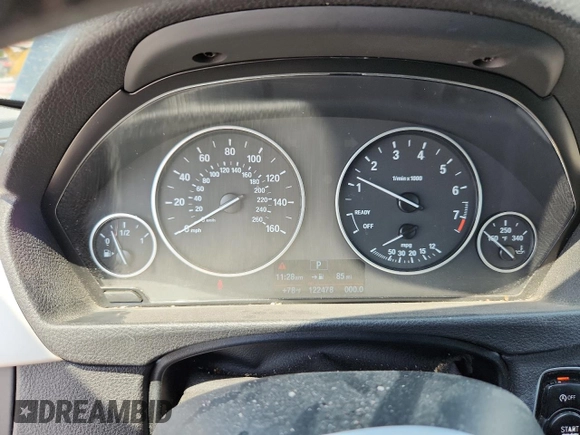2014 BMW 3 Series 320i xDrive with VIN WBA3C3G5XENS71856, listed as a Copart auction lot 58265805 with 122,478 mi miles and Salvage title. Bid and sale history available at DreamBid. Image 9.