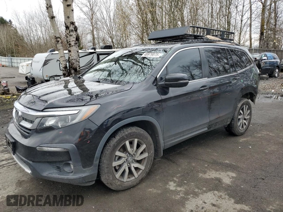2019 Honda Pilot EX-L with VIN 5FNYF5H57KB020071, listed as a Copart auction lot 48979075 with 106,746 mi miles and Salvage Title. Bid and sale history available at DreamBid. Image 1.
