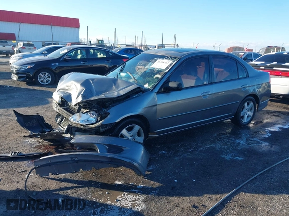 2004 Honda Civic EX with VIN 2HGES26804H624604, listed as a IAAI auction lot 41288262 with 294,964 mi miles. Bid and sale history available at carsss.com. Image 2.