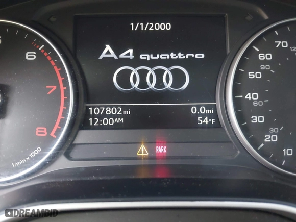 2017 Audi A4 Premium with VIN WAUANAF40HN011047, listed as a IAAI auction lot 41824638 with 107,802 mi miles. Bid and sale history available at carsss.com. Image 7.