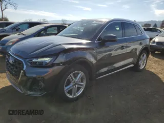 2021 Audi Q5 Premium Plus with VIN WA1E2AFY7M2100121, listed as a Copart auction lot 42444255 with 24,855 mi miles and Salvage Title. Bid and sale history available at carsss.com. Image 1.