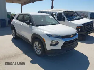 2022 Chevrolet TrailBlazer LS with VIN KL79MMS21NB102496, listed as a IAAI auction lot 41953575 with 108,471 mi miles. Bid and sale history available at carsss.com. Image 1.