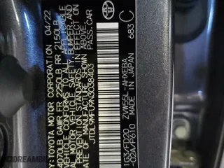 2022 Toyota Prius LE with VIN JTDL9MFU9N3038403, listed as a Copart auction lot 46848525 with 13,776 mi miles and Salvage Title. Bid and sale history available at carsss.com. Image 15.