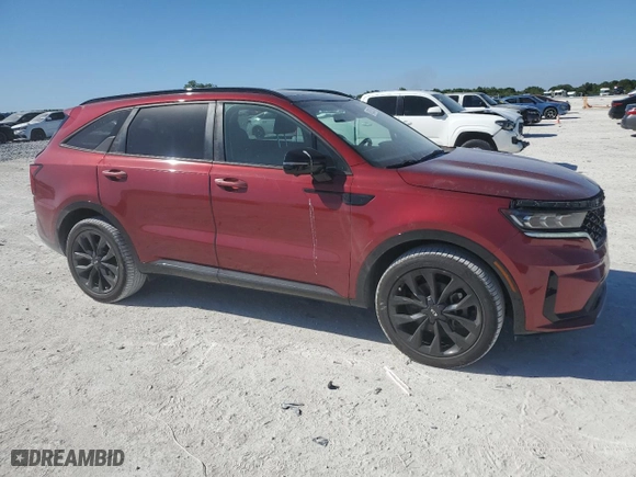 2021 Kia Sorento SX with VIN 5XYRK4LFXMG052843, listed as a Copart auction lot 49823625 with 38,474 mi miles and Salvage Title. Bid and sale history available at carsss.com. Image 4.