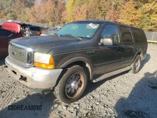2001 Ford Excursion Limited z VIN 1FMNU42L91EA78236, wystawiony jako Copart lot #77689664 z przebiegiem 228 761 mil mil oraz Czysty tytuł • Clean title. Historia ofert i sprzedaży dostępna na DreamBid. Obrazek 1.