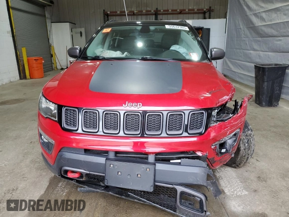 2018 Jeep Compass Trailhawk with VIN 3C4NJDDB6JT147885, listed as a Copart auction lot 55632365 with Not provided miles and Salvage title. Bid and sale history available at DreamBid. Image 5.