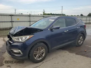 2018 Hyundai Santa Fe 2.4L with VIN 5XYZU3LB2JG537457, listed as a Copart auction lot 56800005 with 97,344 mi miles and Salvage title. Bid and sale history available at DreamBid. Image 1.