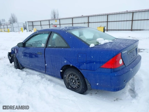 2005 Honda Civic Cpe VP with VIN 1HGEM21145L007019, listed as a IAAI auction lot 41596606 with 240,835 mi miles. Bid and sale history available at carsss.com. Image 3.