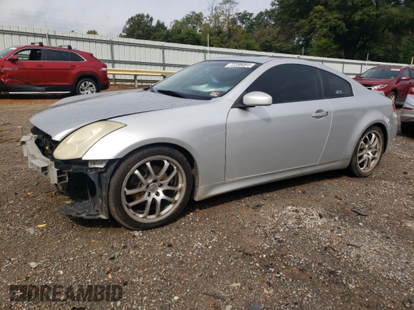 2006 Infiniti G35 Coupe with VIN JNKCV54E46M703019, listed as a Copart auction lot 72398064 with 0 mi miles and Salvage Title. Bid and sale history available at carsss.com. Image 1.