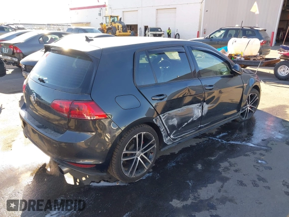 2017 Volkswagen Golf GTI S with VIN 3VW5T7AU0HM063368, listed as a IAAI auction lot 41074433 with 74,179 mi miles. Bid and sale history available at carsss.com. Image 4.