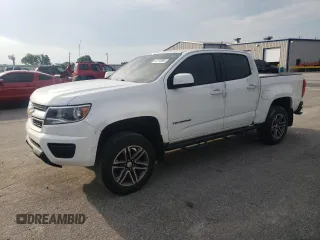 2020 Chevrolet Colorado 2WD Work Truck with VIN 1GCGSBENXL1182393, listed as a Copart auction lot 57272865 with 76,619 mi miles and Salvage title. Bid and sale history available at DreamBid. Image 1.