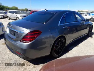 2019 Mercedes-Benz S-Class AMG S 63 with VIN WDDUG8JBXKA496469, listed as a Copart auction lot 69417233 with 44,761 mi miles and Non Repairable. Bid and sale history available at carsss.com. Image 3.
