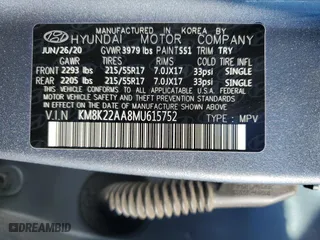 2021 Hyundai Kona SEL with VIN KM8K22AA8MU615752, listed as a Copart auction lot 84789404 with 80,509 mi miles and Salvage Title. Bid and sale history available at carsss.com. Image 15.