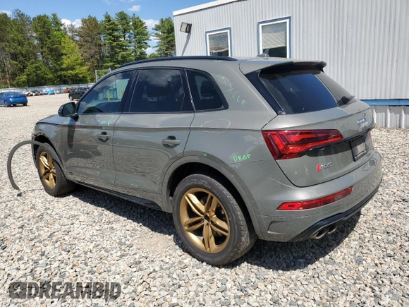 2023 Audi SQ5 Premium Plus z VIN WA1B4AFY4P2083151, wystawiony jako Copart lot #58185645 z przebiegiem 57 751 mil mil oraz Szkoda całkowita • Salvage title. Historia ofert i sprzedaży dostępna na DreamBid. Obrazek 2.