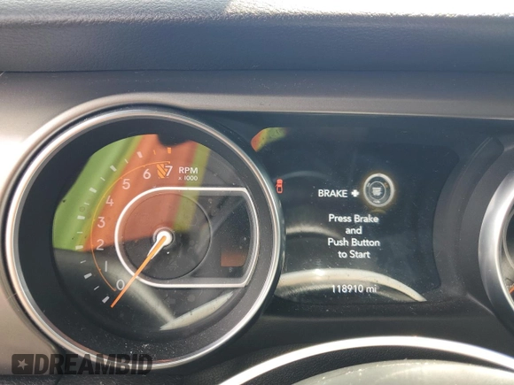 2020 Jeep Gladiator Sport S with VIN 1C6JJTAG9LL149872, listed as a Copart auction lot 58518095 with 118,910 mi miles and Salvage title. Bid and sale history available at DreamBid. Image 9.