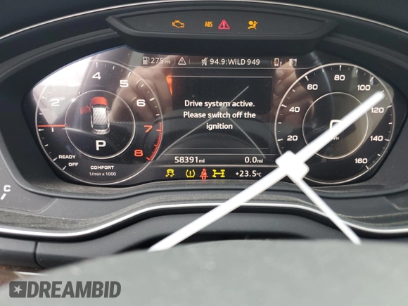 2018 Audi Q5 Premium Plus with VIN WA1BNAFY6J2163328, listed as a Copart auction lot 65366225 with 58,391 mi miles and Salvage title. Bid and sale history available at DreamBid. Image 9.