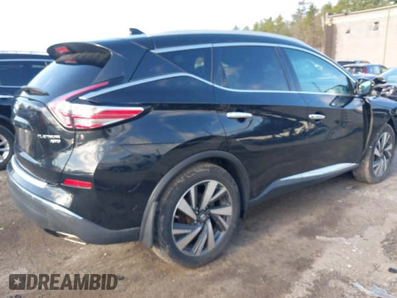 2018 Nissan Murano Platinum with VIN 5N1AZ2MH3JN186056, listed as a IAAI auction lot 41921938 with 67,843 mi miles and . Bid and sale history available at carsss.com. Image 13.
